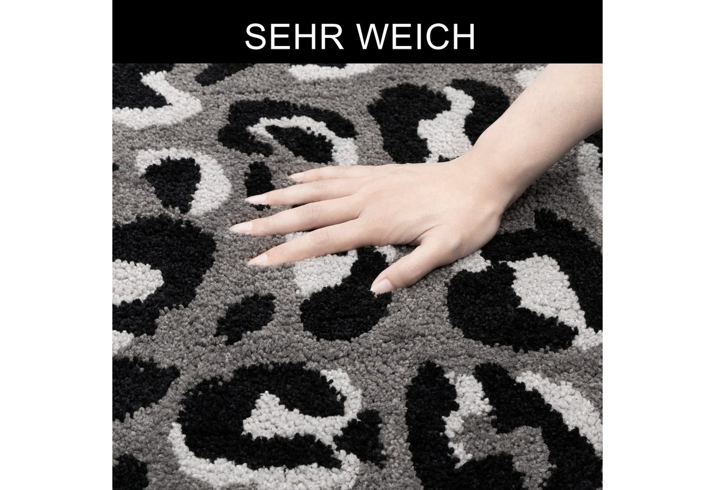 OTTO home Badematte Regona Leo, Badvorleger, Badezimmer Teppich, Duschvorleger, Höhe 10 mm, rutschhemmend beschichtet, schnell trocknend, fußbodenheizungsgeeign – Bild 3 von 5