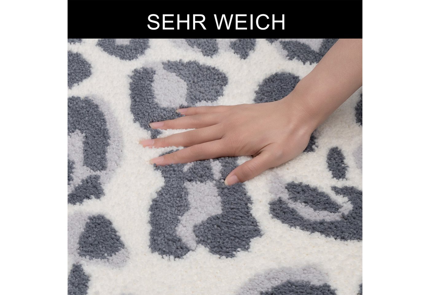 OTTO home Badematte Regona Leo, Badvorleger, Badezimmer Teppich, Duschvorleger, Höhe 10 mm, rutschhemmend beschichtet, schnell trocknend, fußbodenheizungsgeeign – Bild 3 von 5