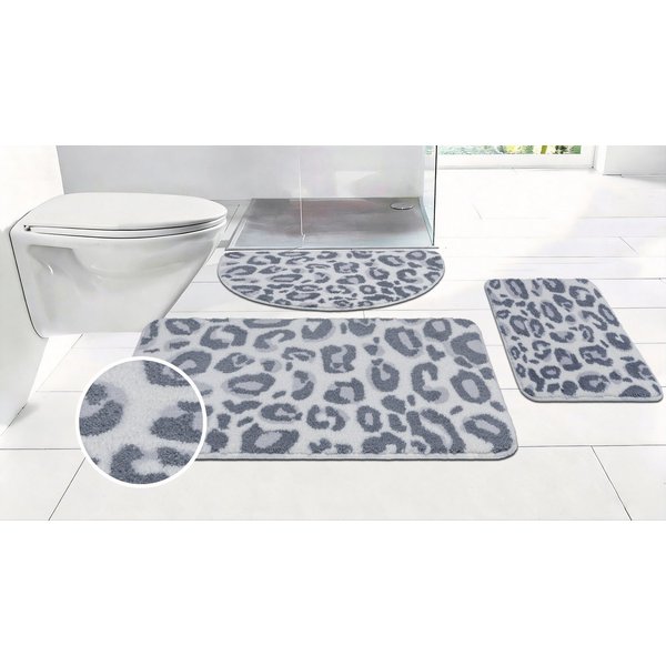 OTTO home Badematte Regona Leo, Badvorleger, Badezimmer Teppich, Duschvorleger, Höhe 10 mm, rutschhemmend beschichtet, schnell trocknend, fußbodenheizungsgeeign