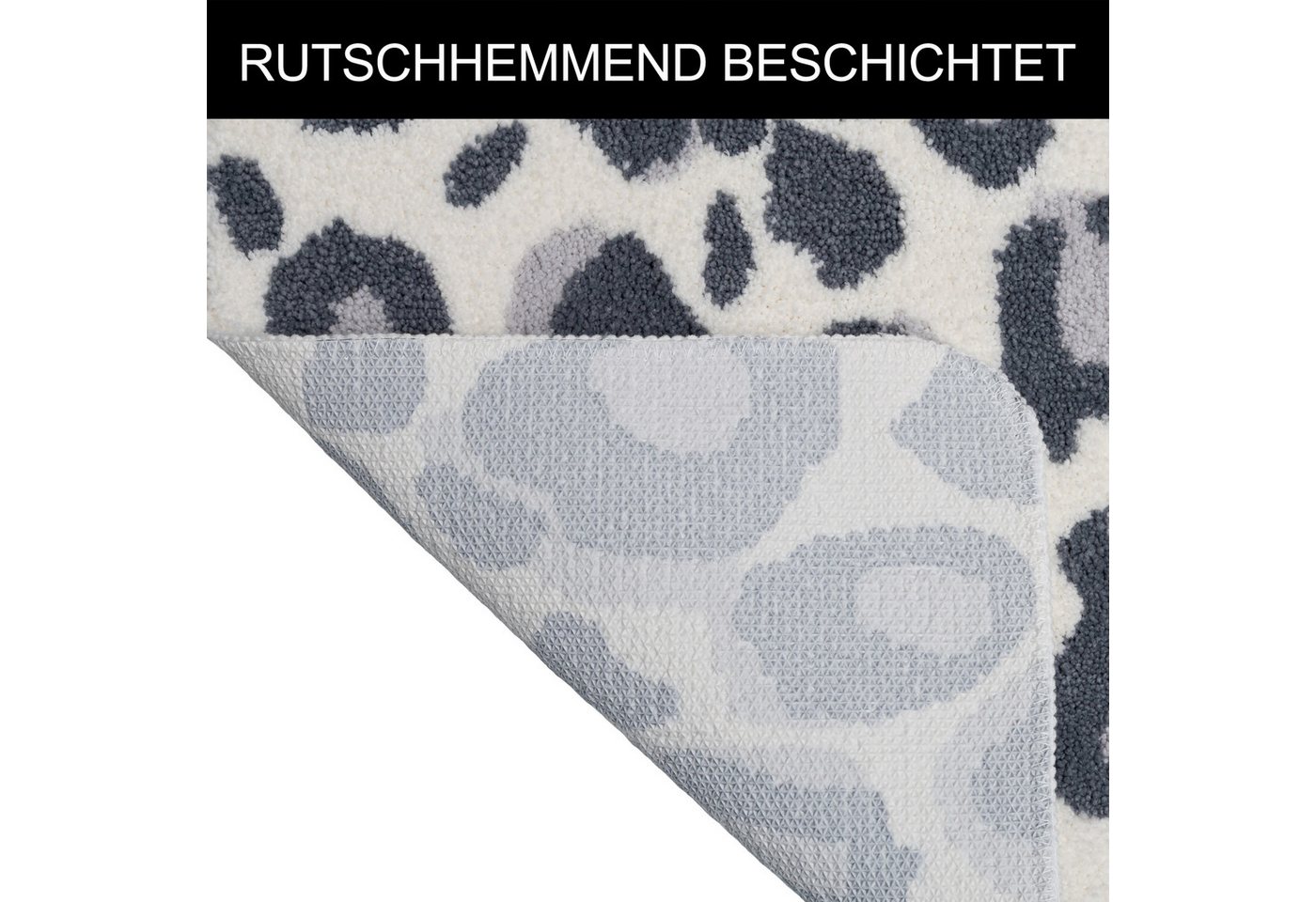 OTTO home Badematte Regona Leo, Badvorleger, Badezimmer Teppich, Duschvorleger, Höhe 10 mm, rutschhemmend beschichtet, schnell trocknend, fußbodenheizungsgeeign – Bild 4 von 5