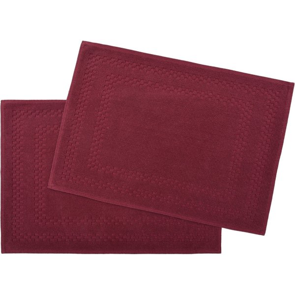 OTTO home Badematte Regona, 2 tlg. Hotelmatten-Set, 50x70 cm, Höhe 5 mm, rutschhemmend beschichtet, schnell trocknend, Baumwolle, rechteckig, 2-teiliges Set, ei
