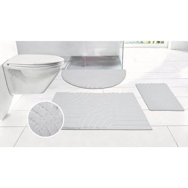 OTTO home Badematte Regona Scandi, Badvorleger, Badezimmer Teppich, Duschvorleger, Höhe 10 mm, rutschhemmend beschichtet, strapazierfähig, Polyester, rechteckig