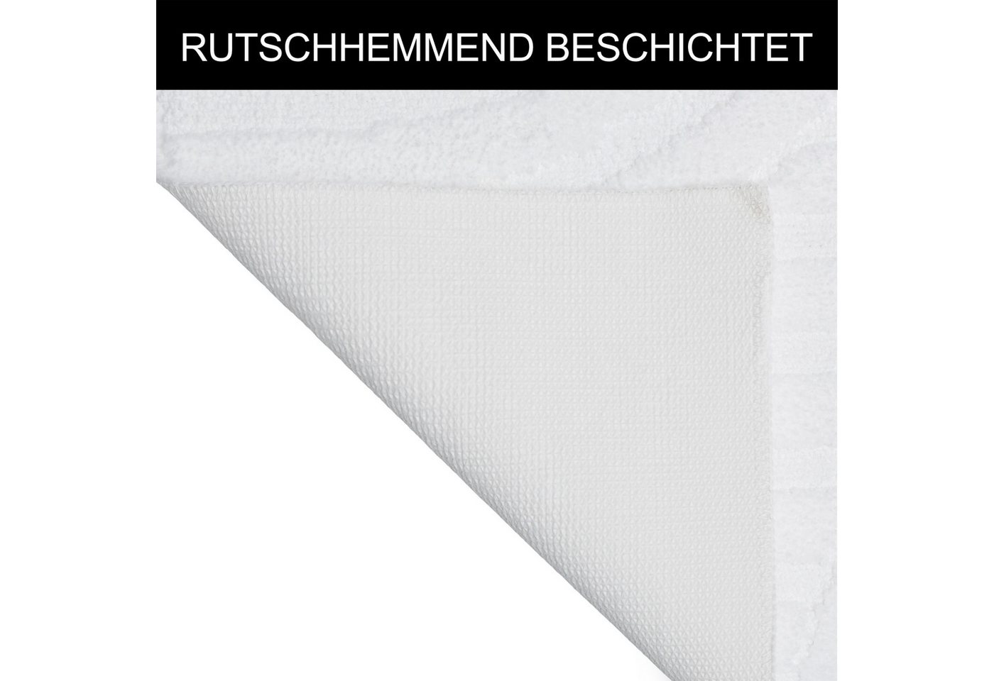 OTTO home Badematte Regona Scandi, Badvorleger, Badezimmer Teppich, Duschvorleger, Höhe 10 mm, rutschhemmend beschichtet, strapazierfähig, Polyester, rechteckig – Bild 4 von 5