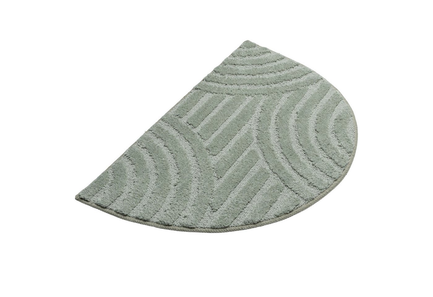 OTTO home Badematte Regona Scandi, Badvorleger, Badezimmer Teppich, Duschvorleger, Höhe 10 mm, rutschhemmend beschichtet, strapazierfähig, Polyester, halbrund,  – Bild 2 von 5