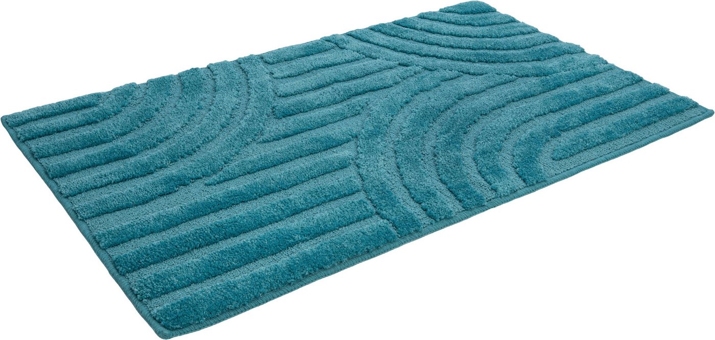 OTTO home Badematte Regona Scandi, Badvorleger, Badezimmer Teppich, Duschvorleger, Höhe 10 mm, rutschhemmend beschichtet, strapazierfähig, Polyester, rechteckig – Bild 3 von 5