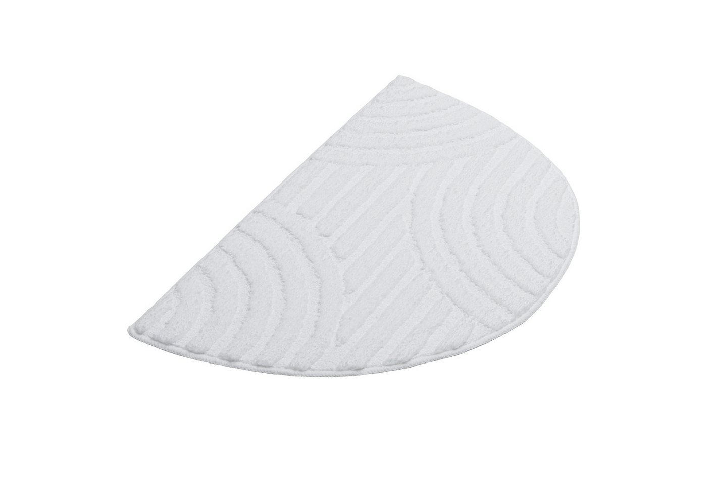 OTTO home Badematte Regona Scandi, Badvorleger, Badezimmer Teppich, Duschvorleger, Höhe 10 mm, rutschhemmend beschichtet, strapazierfähig, Polyester, halbrund,  – Bild 2 von 5