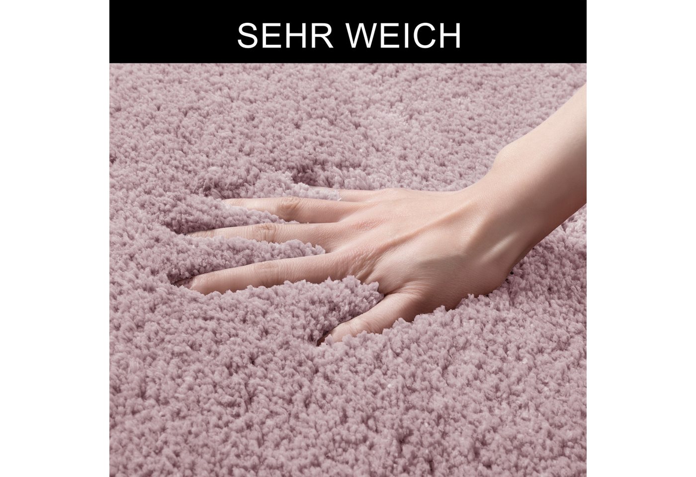 OTTO home Badematte Sanremo, Standard & Premium, 30mm oder 35mm, sehr weich, rutschhemmend beschichtet, schnell trocknend, fußbodenheizungsgeeignet, Polyester,  – Bild 3 von 5