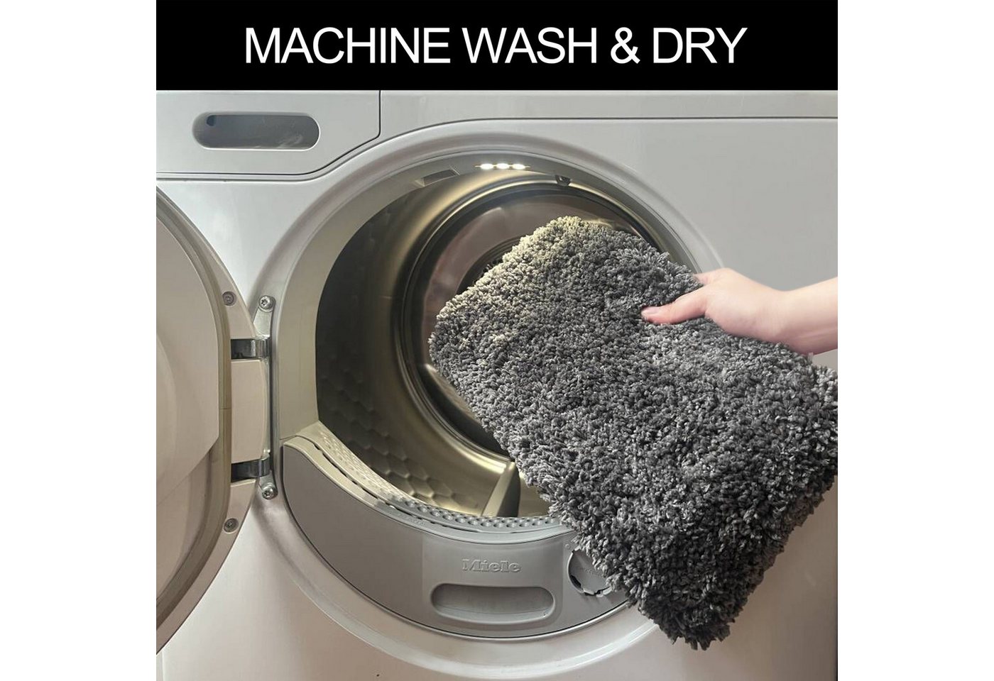 OTTO home Badematte Sanremo, Standard & Premium, 30mm oder 35mm, sehr weich, rutschhemmend beschichtet, schnell trocknend, fußbodenheizungsgeeignet, Polyester,  – Bild 4 von 5