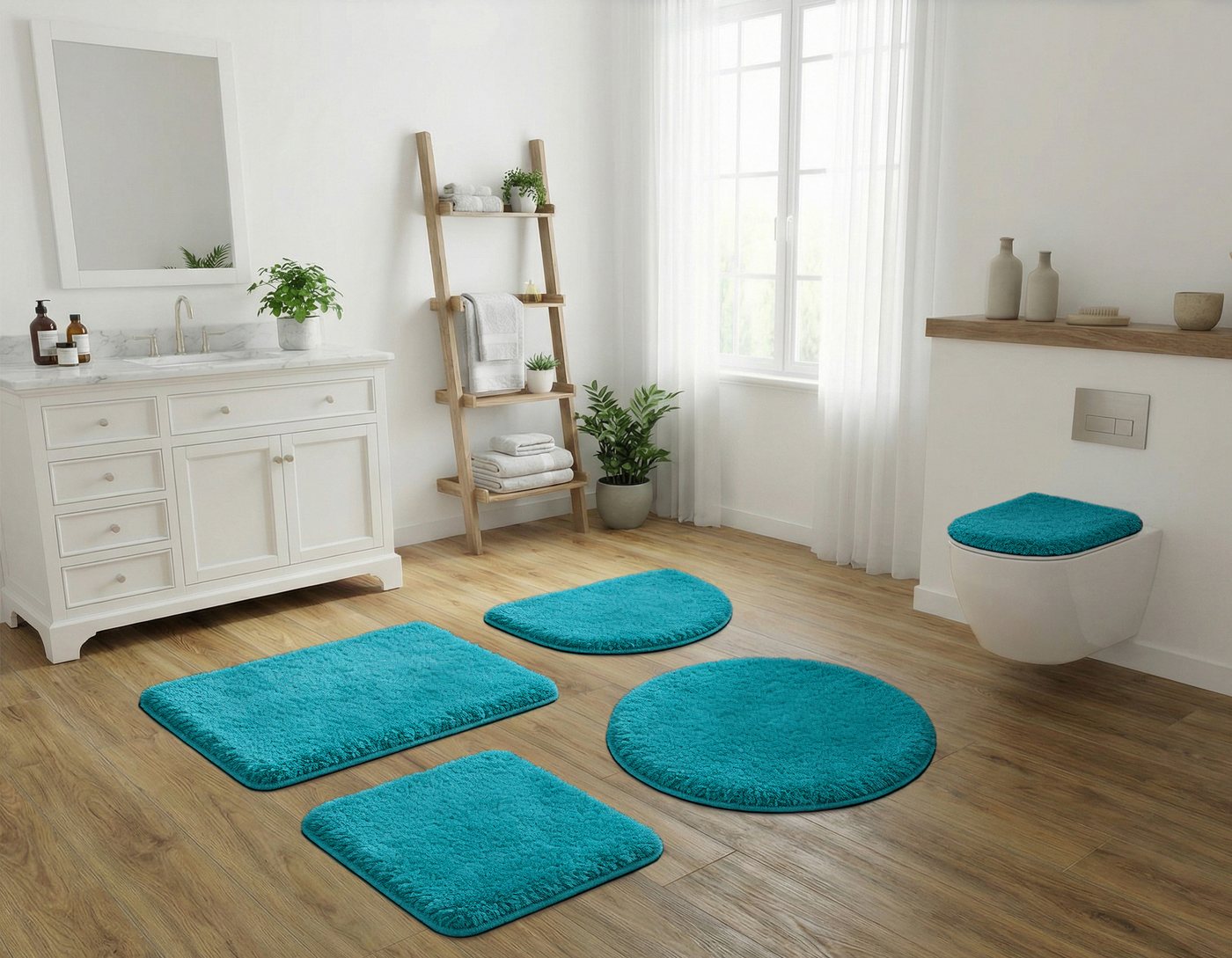 OTTO home Badematte Sanremo, Standard & Premium, 30mm oder 35mm, sehr weich, rutschhemmend beschichtet, schnell trocknend, fußbodenheizungsgeeignet, Polyester,  – Bild 4 von 5