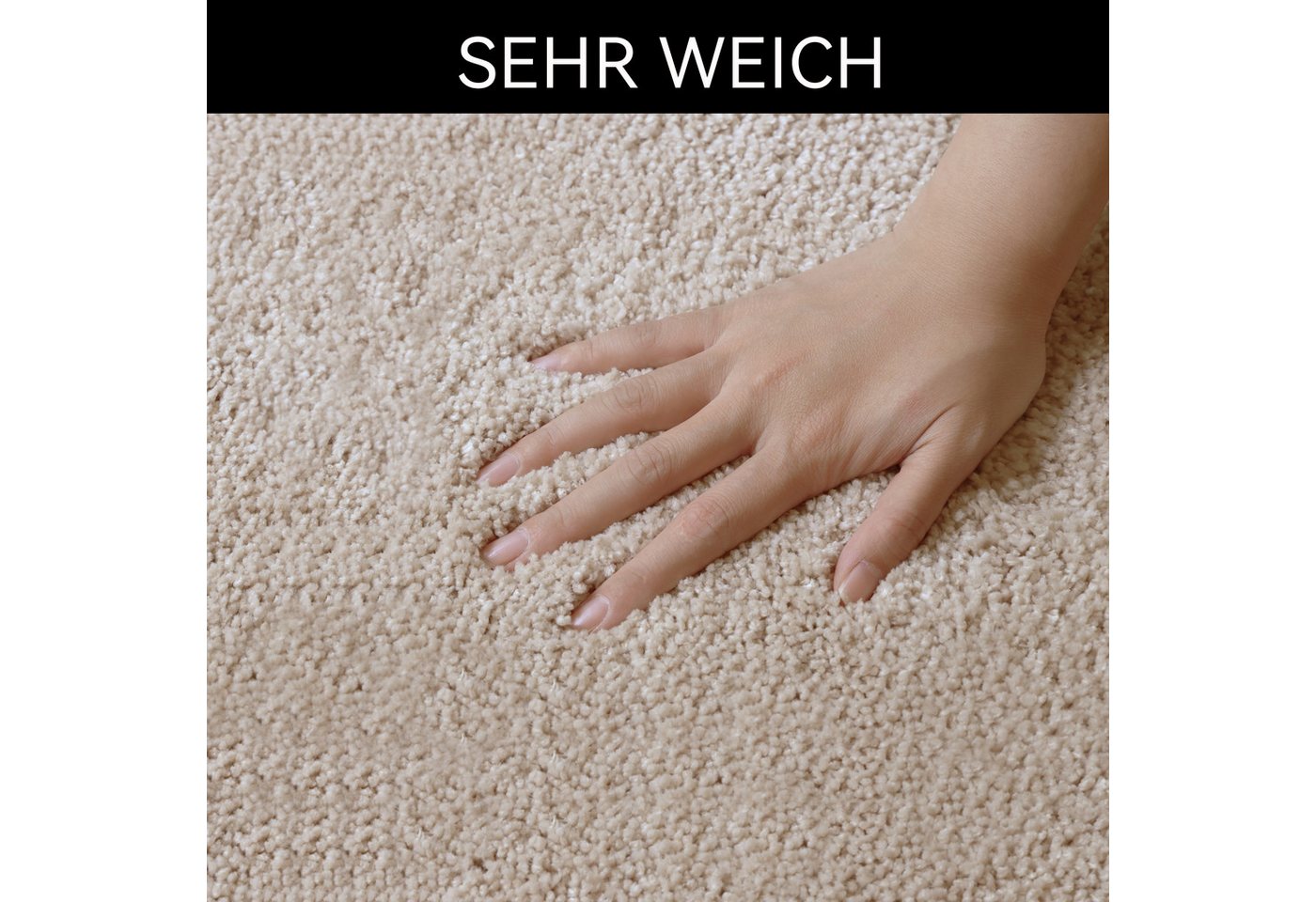 OTTO home Badematte Sanremo mit Rahmen, Badvorleger, Badezimmer, sehr weich, Hoch-Tief, Höhe 25 mm, rutschhemmend beschichtet, schnell trocknend, fußbodenheizun – Bild 3 von 5