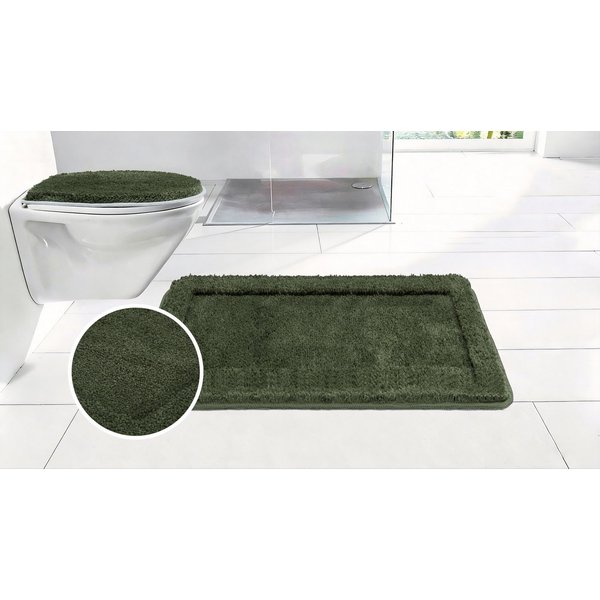 OTTO home Badematte Sanremo mit Rahmen, Badvorleger, Badezimmer, sehr weich, Hoch-Tief, Höhe 25 mm, rutschhemmend beschichtet, schnell trocknend, fußbodenheizun