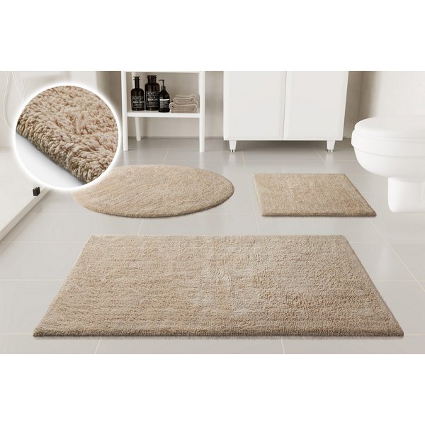 OTTO home Badematte Selenne, uni, viele Farben, Badvorleger, Badezimmer Teppich, Höhe 20 mm, rutschhemmend beschichtet, fußbodenheizungsgeeignet, Baumwolle, rec