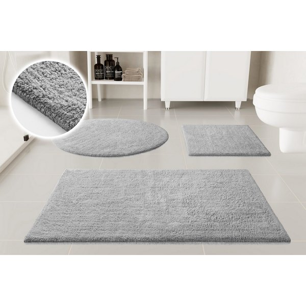 OTTO home Badematte Selenne, uni, viele Farben, Badvorleger, Badezimmer Teppich, Höhe 20 mm, rutschhemmend beschichtet, fußbodenheizungsgeeignet, Baumwolle, rec