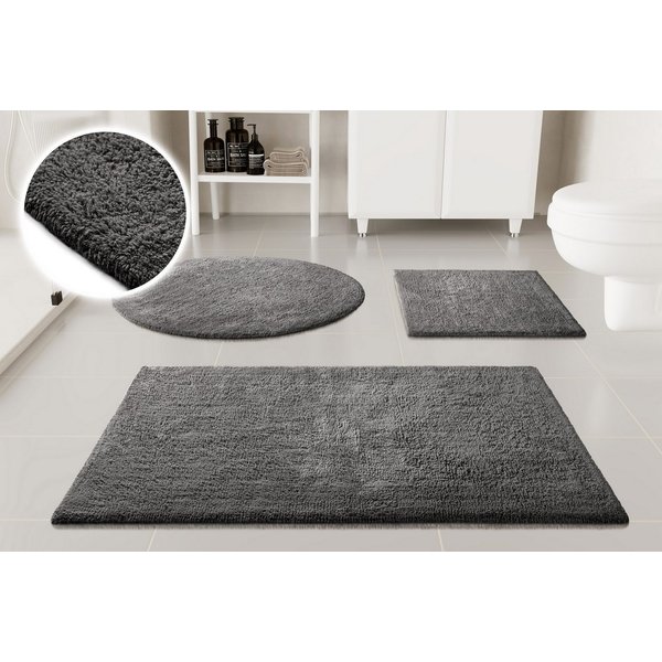 OTTO home Badematte Selenne, uni, viele Farben, Badvorleger, Badezimmer Teppich, Höhe 20 mm, rutschhemmend beschichtet, fußbodenheizungsgeeignet, Baumwolle, rec