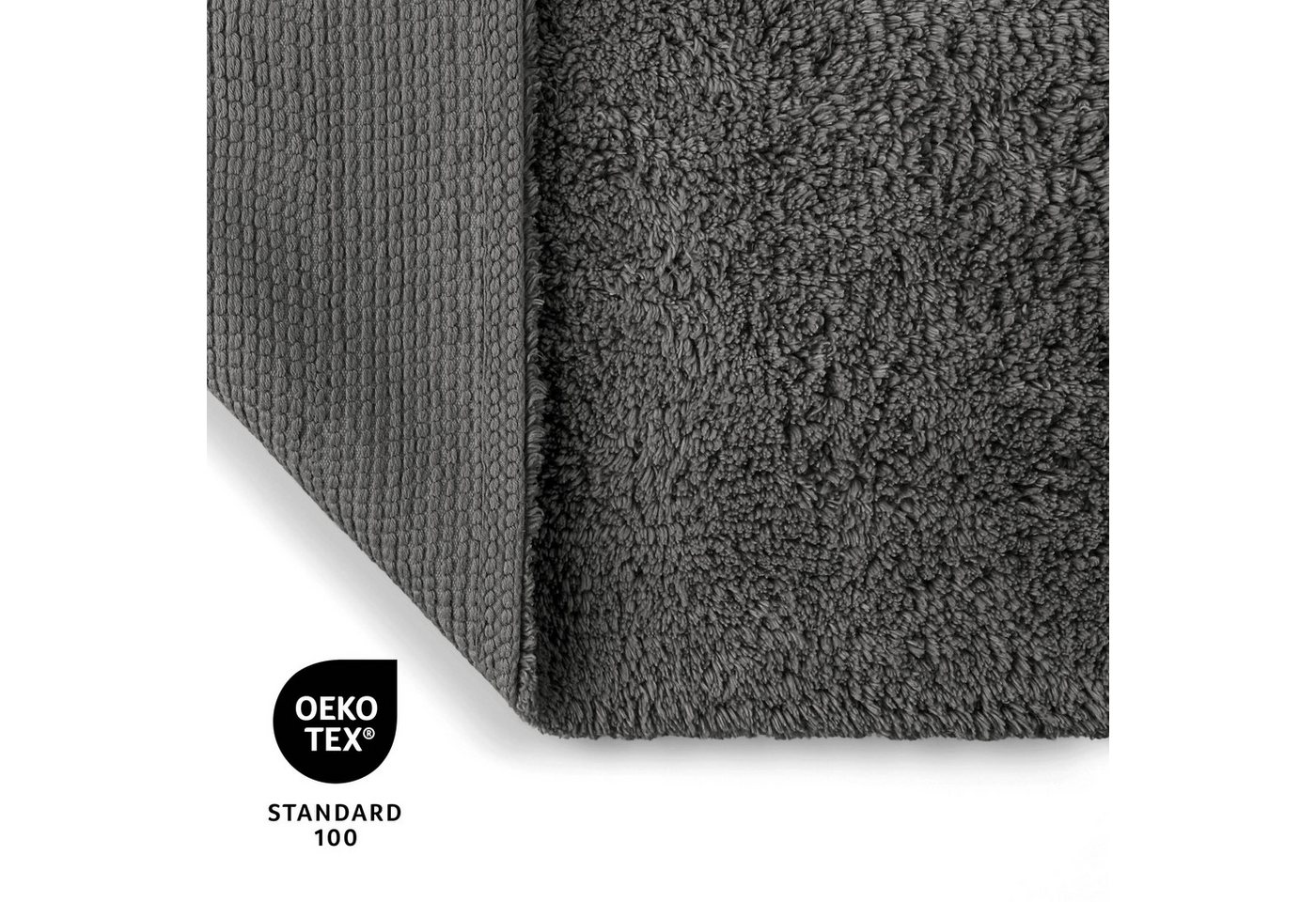 OTTO home Badematte Selenne, uni, viele Farben, Badvorleger, Badezimmer Teppich, Höhe 20 mm, rutschhemmend beschichtet, fußbodenheizungsgeeignet, Baumwolle, rec – Bild 4 von 5