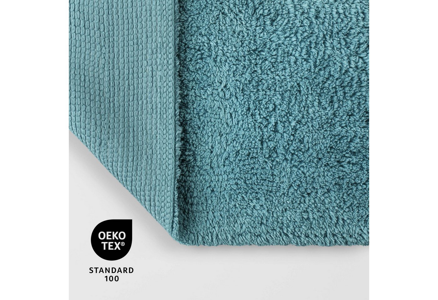 OTTO home Badematte Selenne, uni, viele Farben, Badvorleger, Badezimmer Teppich, Höhe 20 mm, rutschhemmend beschichtet, fußbodenheizungsgeeignet, Baumwolle, rec – Bild 4 von 5