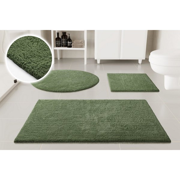 OTTO home Badematte Selenne, uni, viele Farben, Badvorleger, Badezimmer Teppich, Höhe 20 mm, rutschhemmend beschichtet, fußbodenheizungsgeeignet, Baumwolle, rec
