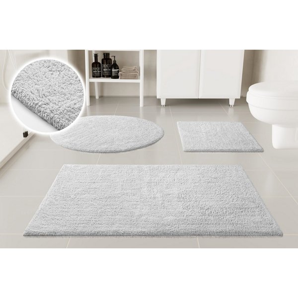 OTTO home Badematte Selenne, uni, viele Farben, Badvorleger, Badezimmer Teppich, Höhe 20 mm, rutschhemmend beschichtet, fußbodenheizungsgeeignet, Baumwolle, rec