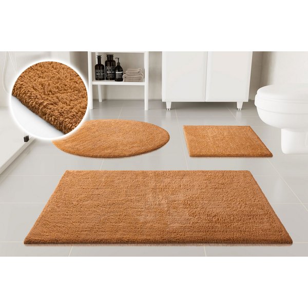 OTTO home Badematte Selenne, uni, viele Farben, Badvorleger, Badezimmer Teppich, Höhe 20 mm, rutschhemmend beschichtet, fußbodenheizungsgeeignet, Baumwolle, rec