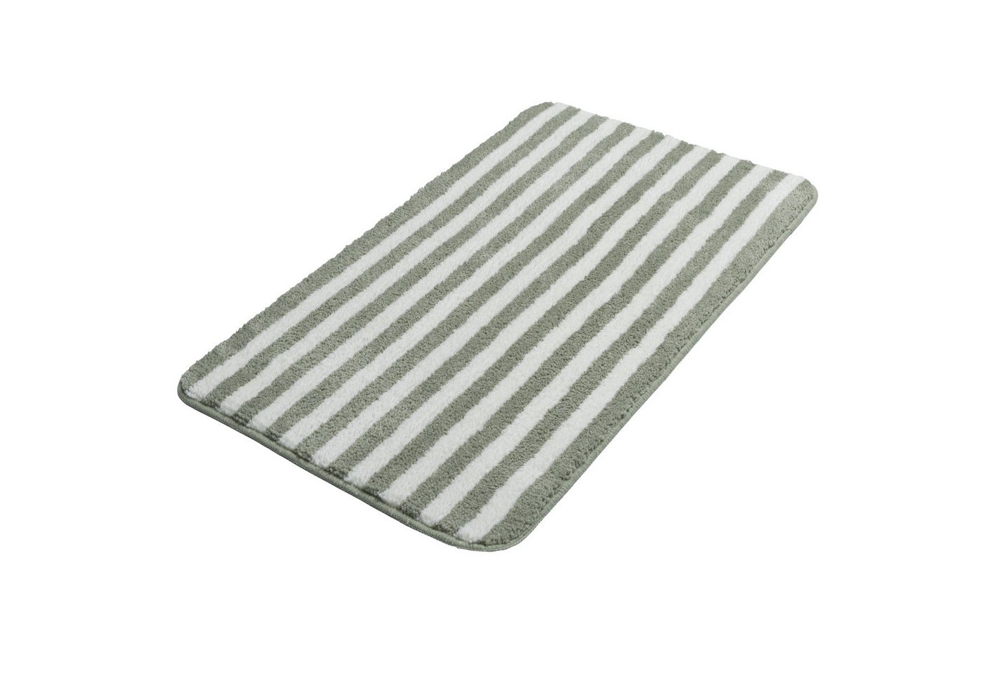 OTTO home Badematte Streifen, Jannika, Badvorleger, Badezimmer Teppich, Höhe 12 mm, rutschhemmend beschichtet, schnell trocknend, fußbodenheizungsgeeignet, Poly – Bild 2 von 5