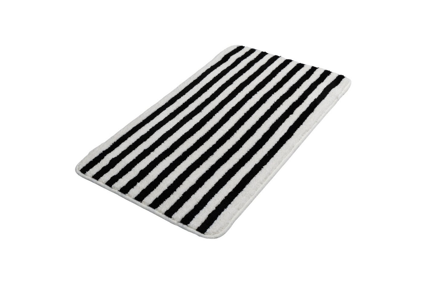 OTTO home Badematte Streifen, Jannika, Badvorleger, Badezimmer Teppich, Höhe 12 mm, rutschhemmend beschichtet, schnell trocknend, fußbodenheizungsgeeignet, Poly – Bild 2 von 5