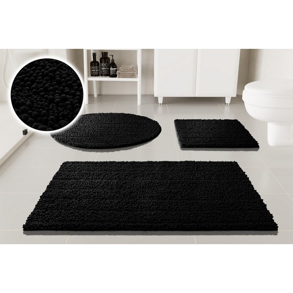 OTTO home Badematte Torrni, Höhe 22 mm, rutschhemmend beschichtet, schnell trocknend, fußbodenheizungsgeeignet, Polyester, rechteckig, Badteppich, getuftet, mod