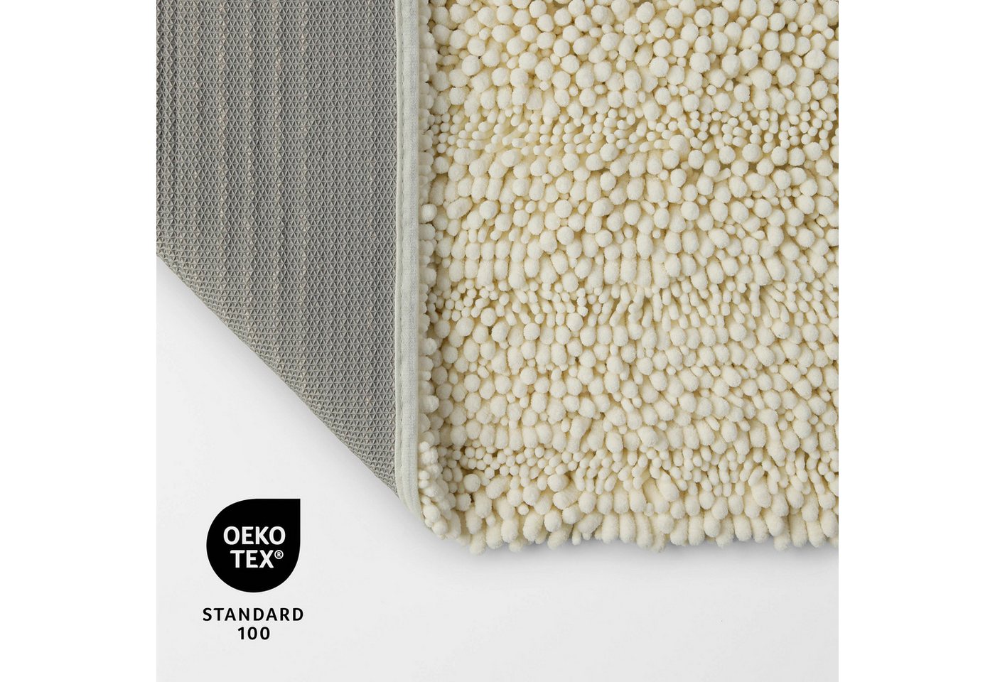 OTTO home Badematte Torrni, Höhe 22 mm, rutschhemmend beschichtet, schnell trocknend, fußbodenheizungsgeeignet, Polyester, rund, Badteppich, getuftet, modern, U – Bild 4 von 5