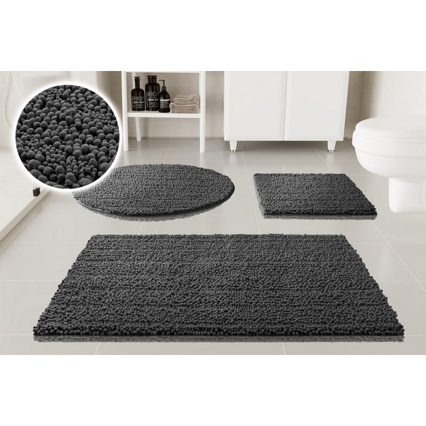 OTTO home Badematte Torrni, Höhe 22 mm, rutschhemmend beschichtet, schnell trocknend, fußbodenheizungsgeeignet, Polyester, rechteckig, Badteppich, getuftet, mod