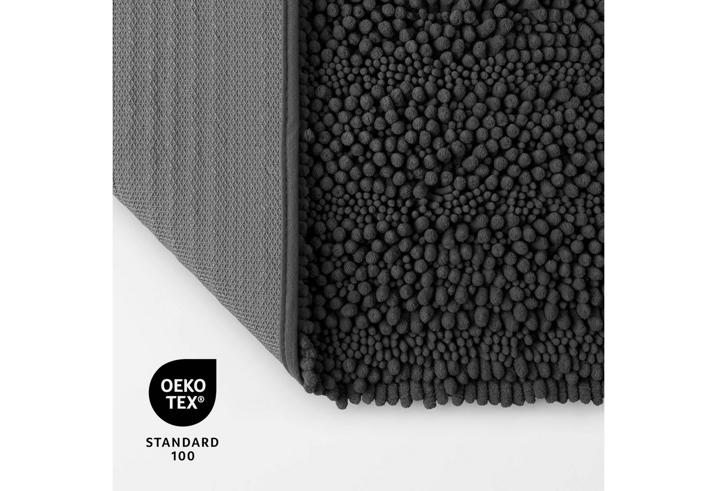 OTTO home Badematte Torrni, Höhe 22 mm, rutschhemmend beschichtet, schnell trocknend, fußbodenheizungsgeeignet, Polyester, rechteckig, Badteppich, getuftet, mod – Bild 4 von 5