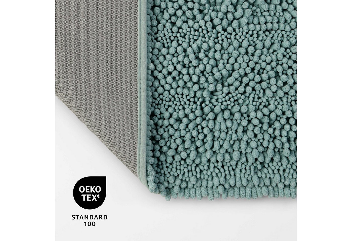 OTTO home Badematte Torrni, Höhe 22 mm, rutschhemmend beschichtet, schnell trocknend, fußbodenheizungsgeeignet, Polyester, rund, Badteppich, getuftet, modern, U – Bild 4 von 5
