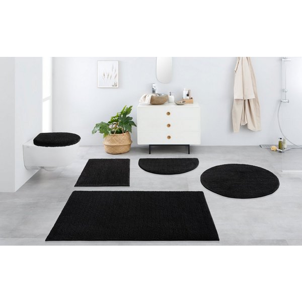 OTTO home Badematte Vanessa, Badvorleger, Badezimmer Teppich, Höhe 10 mm, rutschhemmend beschichtet, schnell trocknend, strapazierfähig, fußbodenheizungsgeeigne
