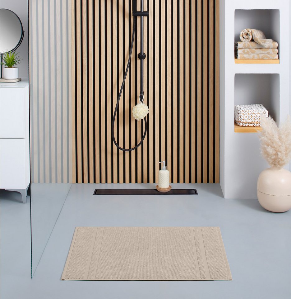 OTTO home Badematte Vanessa, 2 tlg. Hotelmatten-Set, 50x70cm, Standard & Premium, schnell trocknend, beidseitig nutzbar, strapazierfähig, Baumwolle, rechteckig, – Bild 3 von 5