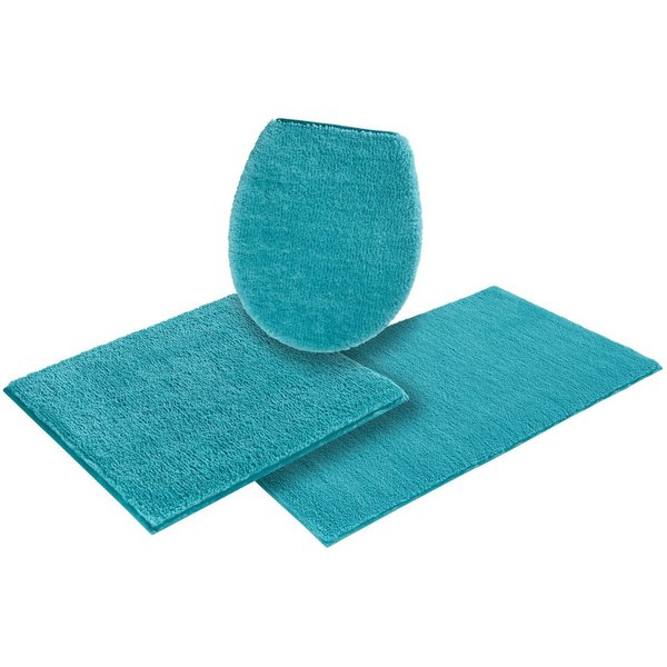 OTTO home Badematte Vanessa, Badvorleger, Badezimmer Teppich, Höhe 10 mm, rutschhemmend beschichtet, schnell trocknend, strapazierfähig, fußbodenheizungsgeeigne
