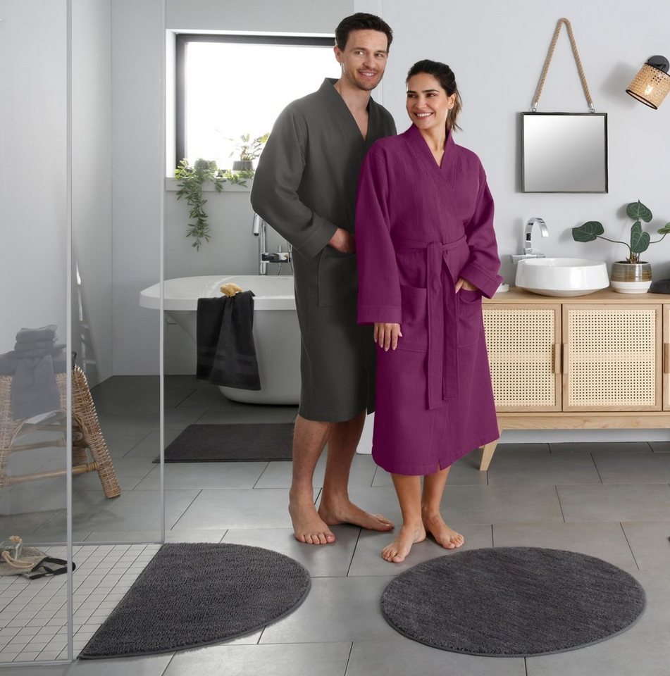OTTO home Badematte Vanessa, Badvorleger, Badezimmer Teppich, Höhe 10 mm, rutschhemmend beschichtet, schnell trocknend, strapazierfähig, fußbodenheizungsgeeigne – Bild 2 von 5