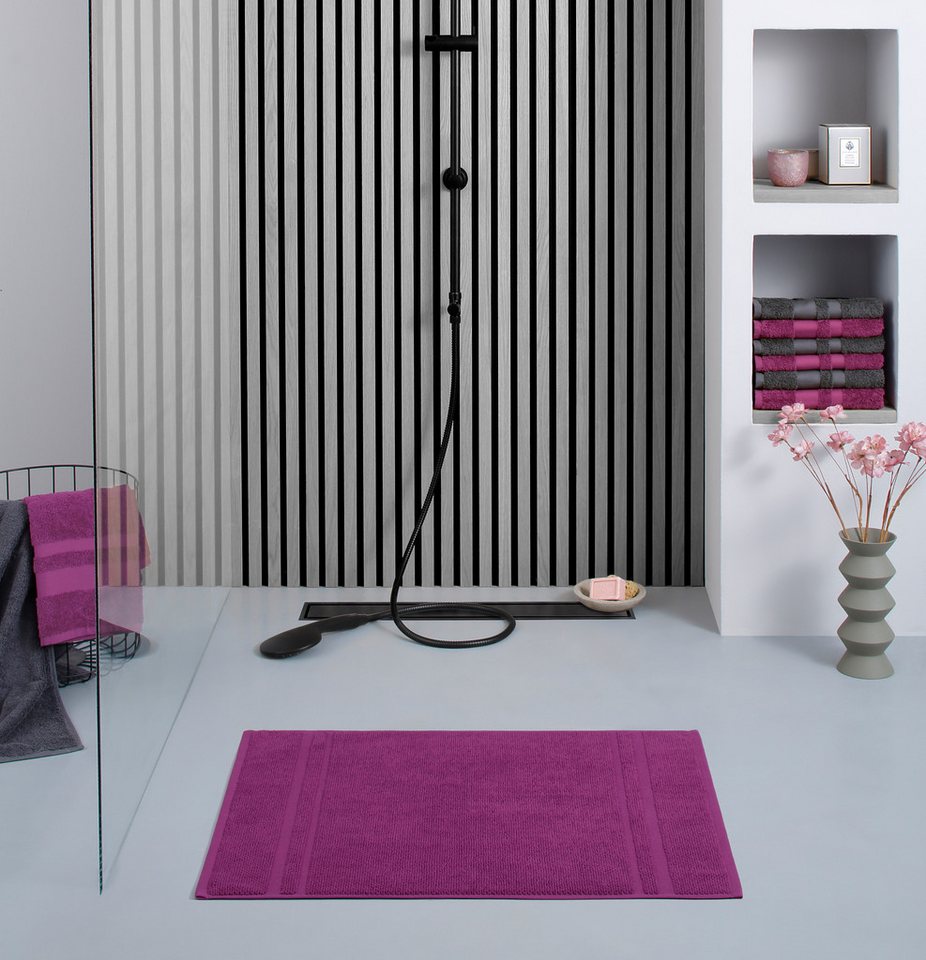 OTTO home Badematte Vanessa, 2 tlg. Hotelmatten-Set, 50x70cm, Standard & Premium, schnell trocknend, beidseitig nutzbar, strapazierfähig, Baumwolle, rechteckig, – Bild 3 von 5