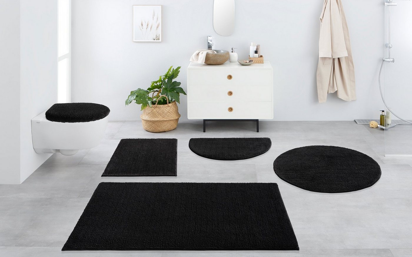 OTTO home Badematte Vanessa, Badvorleger, Badezimmer Teppich, Höhe 10 mm, rutschhemmend beschichtet, schnell trocknend, strapazierfähig, fußbodenheizungsgeeigne – Bild 3 von 5