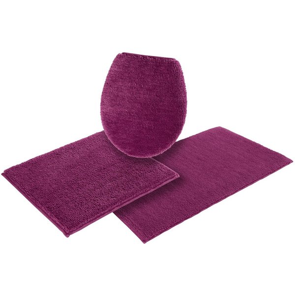 OTTO home Badematte Vanessa, Badvorleger, Badezimmer Teppich, Höhe 10 mm, rutschhemmend beschichtet, schnell trocknend, strapazierfähig, fußbodenheizungsgeeigne