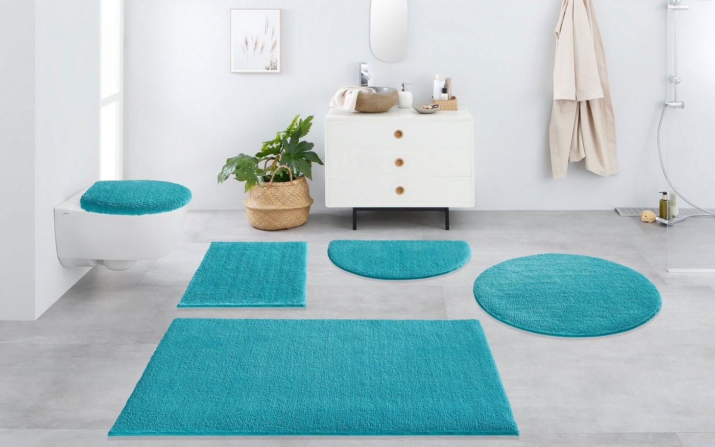 OTTO home Badematte Vanessa, Badvorleger, Badezimmer Teppich, Höhe 10 mm, rutschhemmend beschichtet, schnell trocknend, strapazierfähig, fußbodenheizungsgeeigne – Bild 3 von 5
