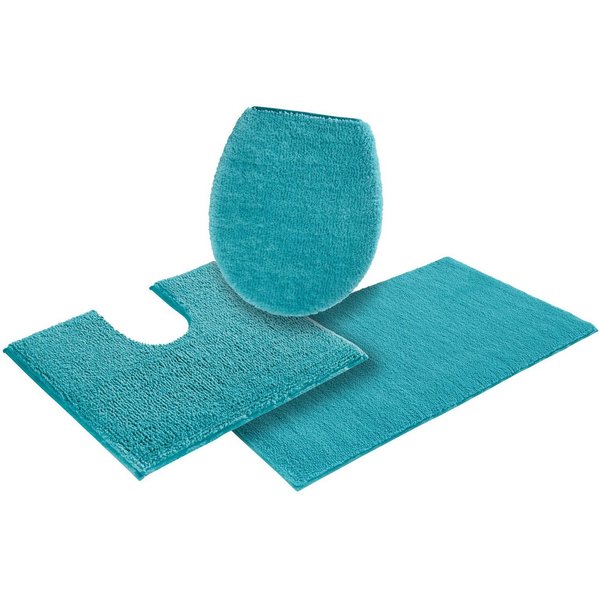 OTTO home Badematte Vanessa, Badvorleger, Badezimmer Teppich, Höhe 10 mm, rutschhemmend beschichtet, schnell trocknend, strapazierfähig, fußbodenheizungsgeeigne