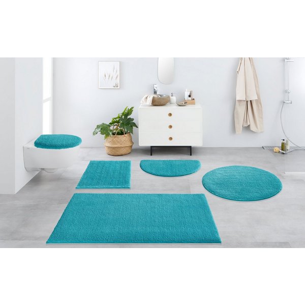 OTTO home Badematte Vanessa, Badvorleger, Badezimmer Teppich, Höhe 10 mm, rutschhemmend beschichtet, schnell trocknend, strapazierfähig, fußbodenheizungsgeeigne