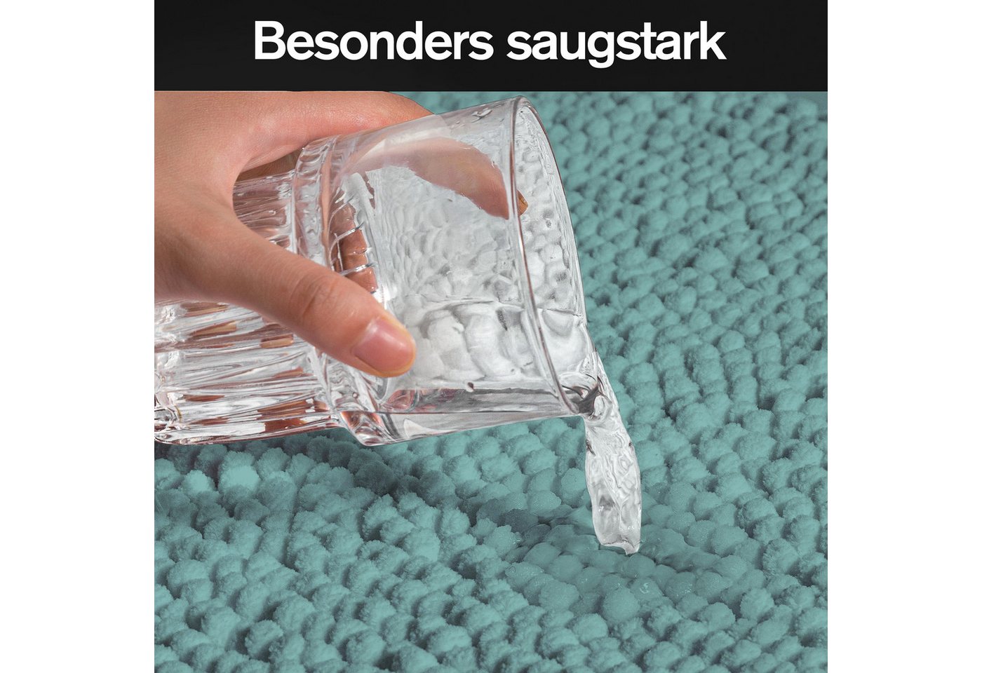 OTTO home Badematte Vanessa Chenille, Standard & Premium, 15cm oder 20cm, auch als 2er Set, rutschhemmend beschichtet, schnell trocknend, strapazierfähig, fußbo – Bild 5 von 5