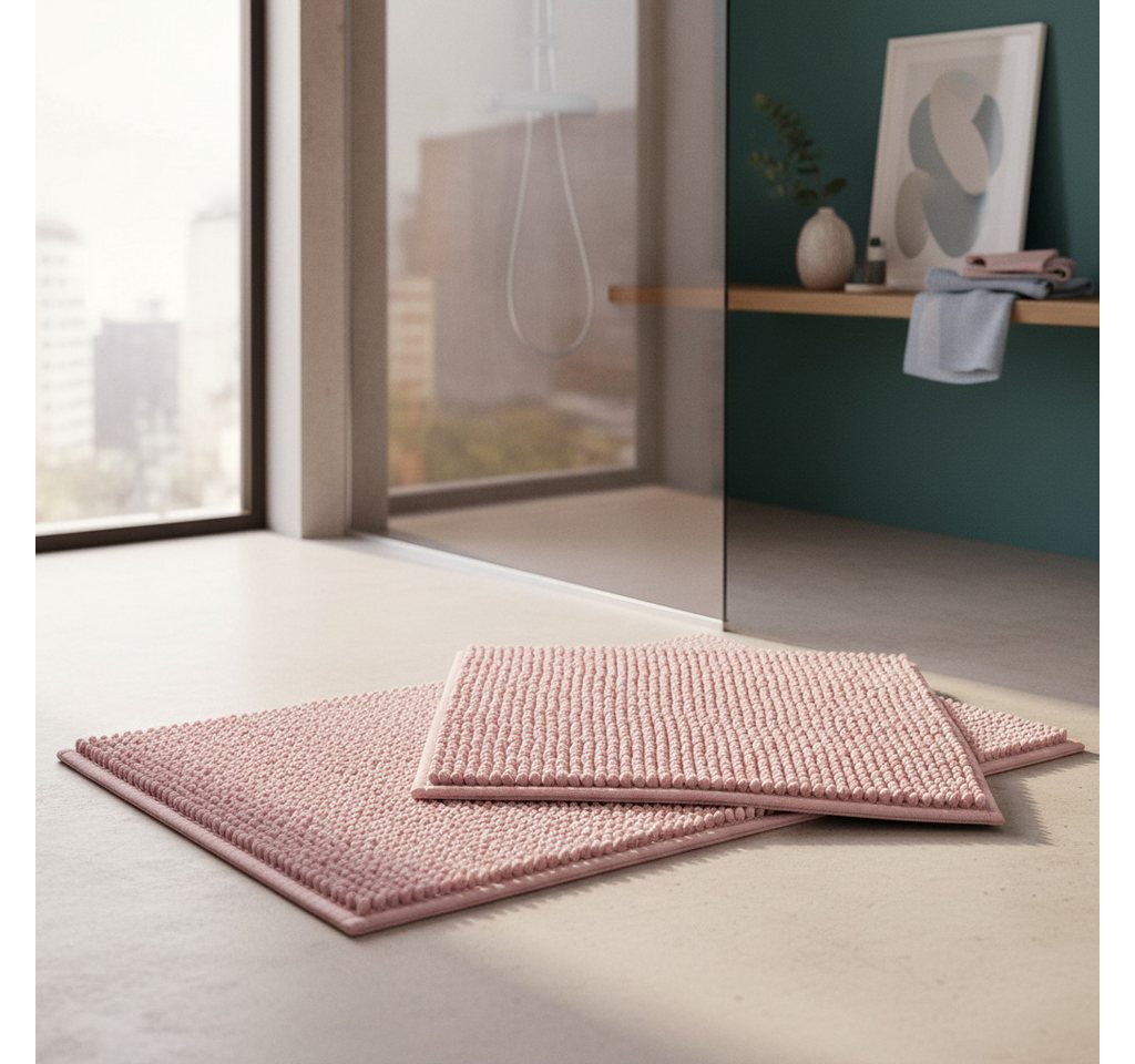 OTTO home Badematte Vanessa Chenille, Standard & Premium, 15cm oder 20cm, auch als 2er Set, rutschhemmend beschichtet, schnell trocknend, strapazierfähig, fußbo – Bild 2 von 5