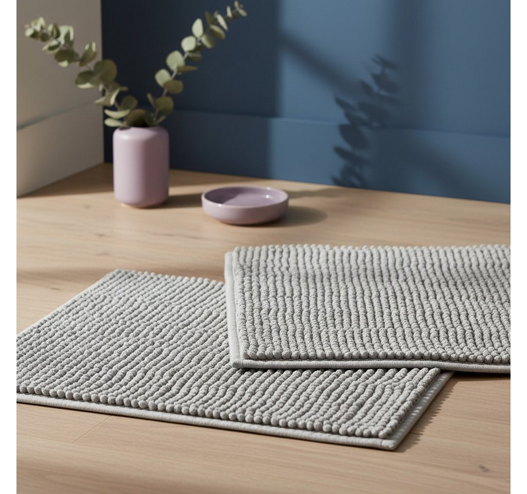 OTTO home Badematte Vanessa Chenille, Standard & Premium, 15cm oder 20cm, auch als 2er Set, rutschhemmend beschichtet, schnell trocknend, strapazierfähig, fußbo – Bild 2 von 5
