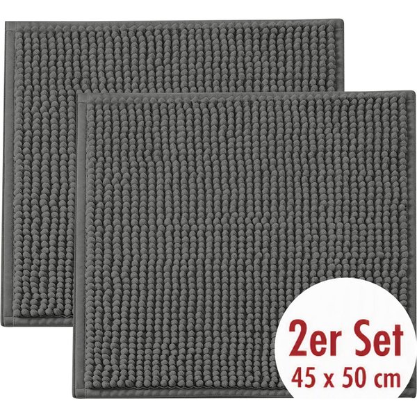 OTTO home Badematte Vanessa Chenille, Standard & Premium, 15cm oder 20cm, auch als 2er Set, rutschhemmend beschichtet, schnell trocknend, strapazierfähig, fußbo