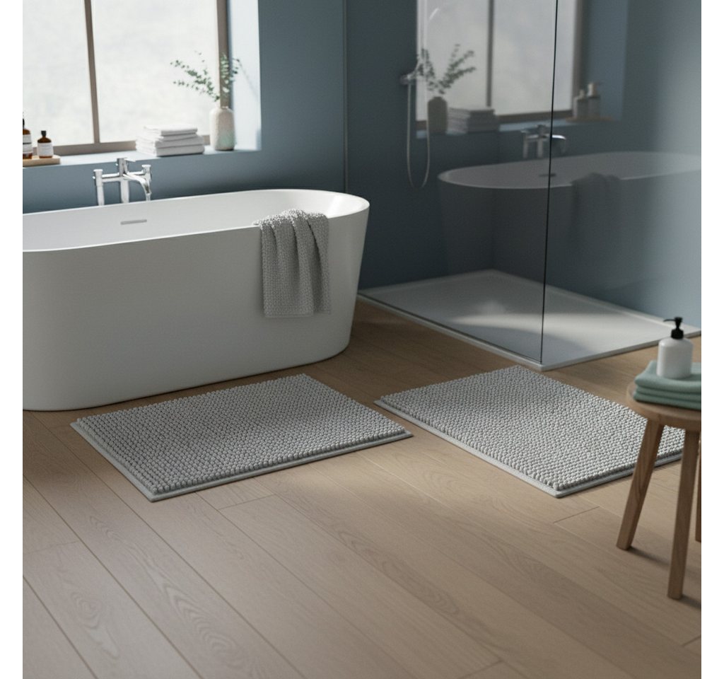OTTO home Badematte Vanessa Chenille, Standard & Premium, 15cm oder 20cm, auch als 2er Set, rutschhemmend beschichtet, schnell trocknend, strapazierfähig, fußbo – Bild 2 von 5
