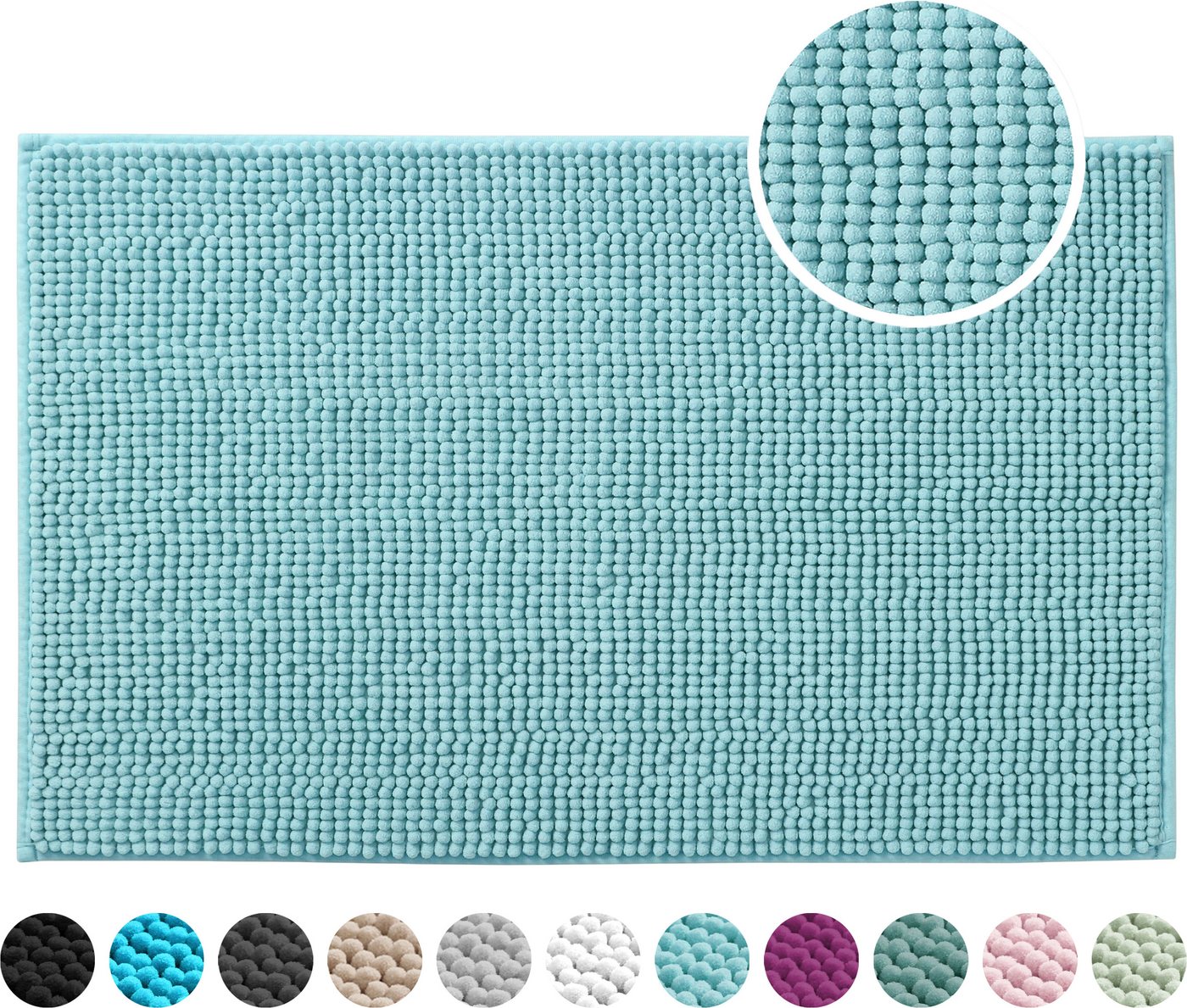 OTTO home Badematte Vanessa Chenille, Standard & Premium, 15cm oder 20cm, auch als 2er Set, rutschhemmend beschichtet, schnell trocknend, strapazierfähig, fußbo – Bild 2 von 5