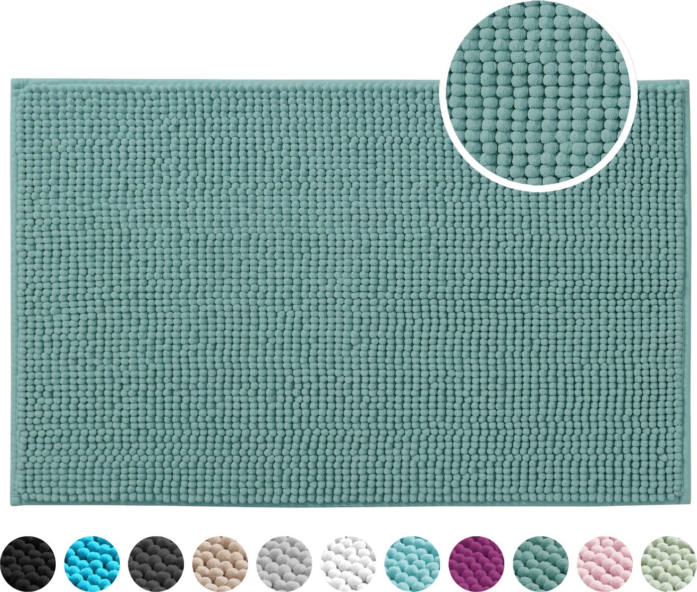 OTTO home Badematte Vanessa Chenille, Standard & Premium, 15cm oder 20cm, auch als 2er Set, rutschhemmend beschichtet, schnell trocknend, strapazierfähig, fußbo – Bild 2 von 5