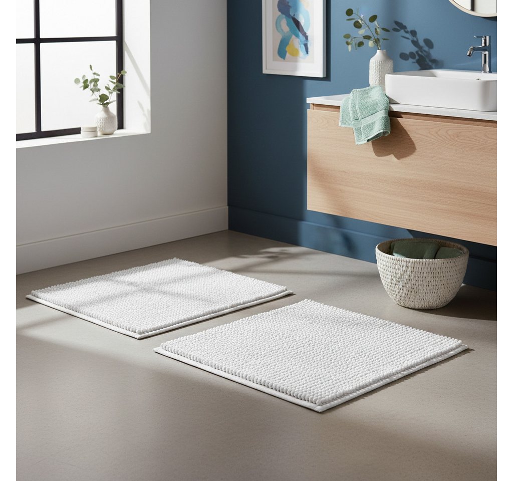 OTTO home Badematte Vanessa Chenille, Standard & Premium, 15cm oder 20cm, auch als 2er Set, rutschhemmend beschichtet, schnell trocknend, strapazierfähig, fußbo – Bild 2 von 5