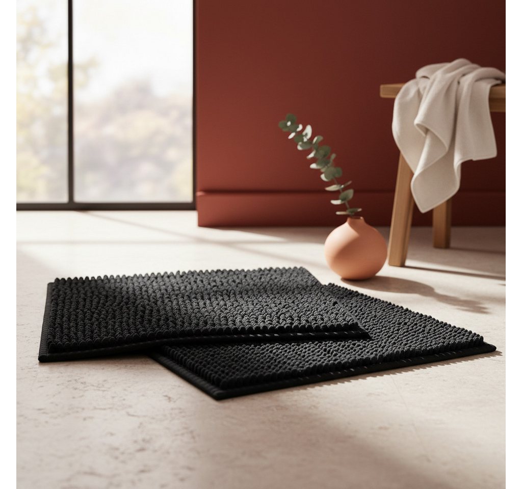 OTTO home Badematte Vanessa Chenille, Standard & Premium, 15cm oder 20cm, auch als 2er Set, rutschhemmend beschichtet, schnell trocknend, strapazierfähig, fußbo – Bild 2 von 5