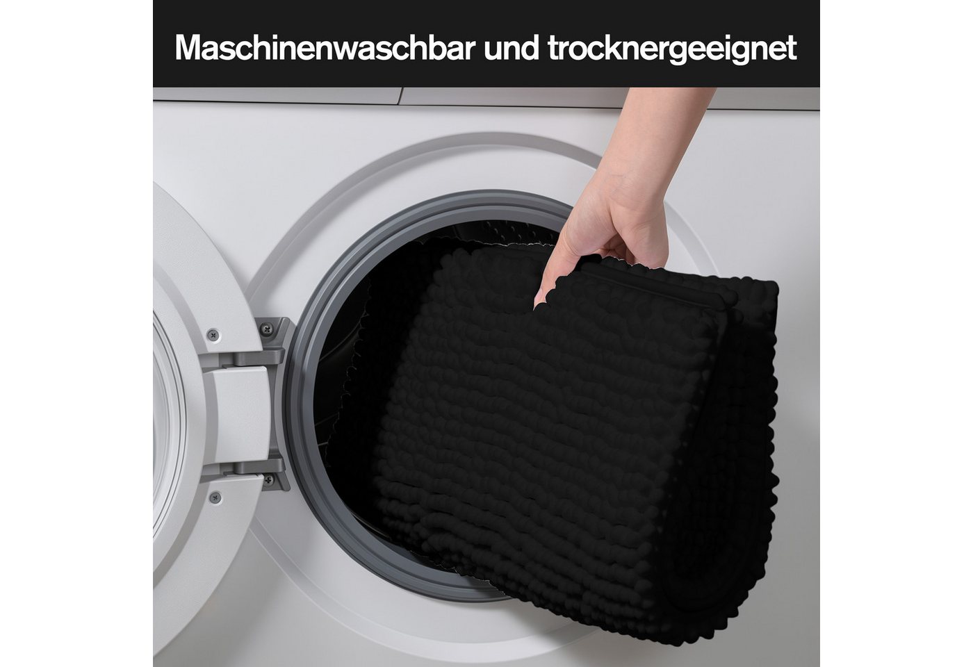 OTTO home Badematte Vanessa Chenille, Standard & Premium, 15cm oder 20cm, auch als 2er Set, rutschhemmend beschichtet, schnell trocknend, strapazierfähig, fußbo – Bild 5 von 5